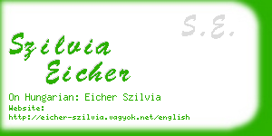 szilvia eicher business card